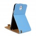 Samsung Galaxy Note 3 - Genuine Leather Up Down Flip Stand Protective Phone Cover Case - Blue